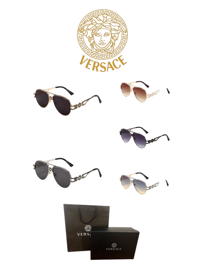 VERSACE LION HEAD SQUARE FRAME GLASSES – FULL SET – 1:1 HIGH END