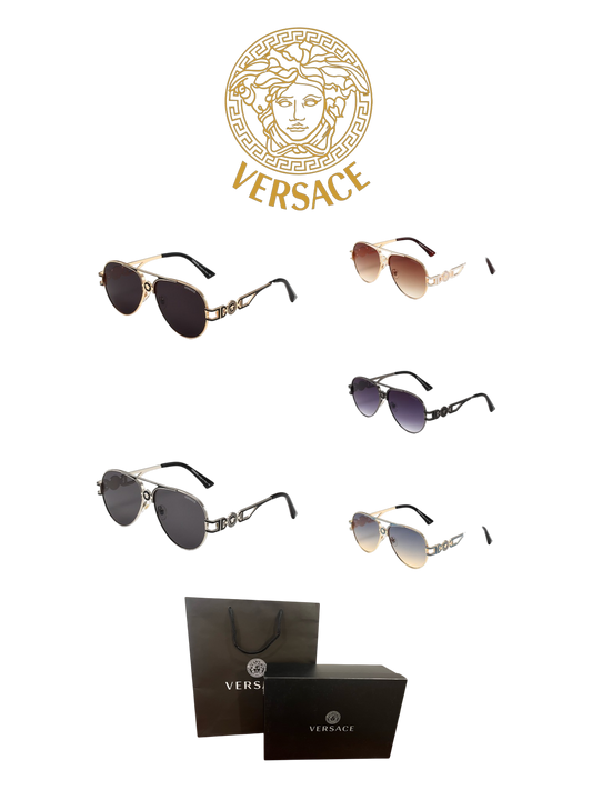 VERSACE LION HEAD SQUARE FRAME GLASSES – FULL SET – 1:1 HIGH END