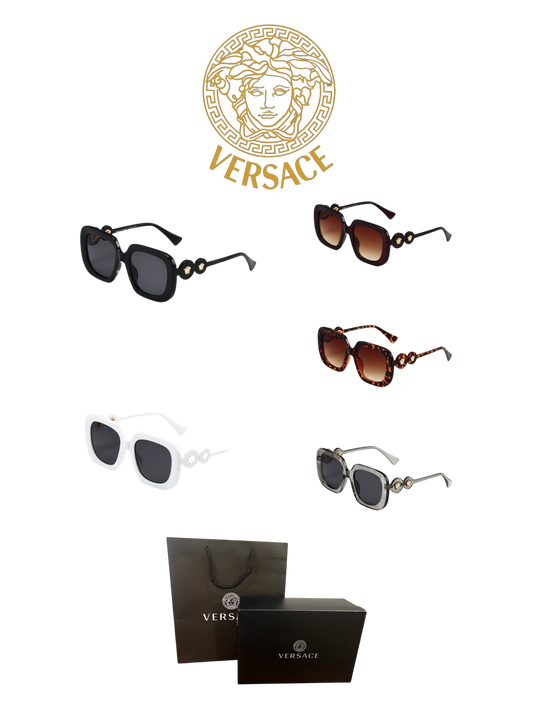VERSACE OVERSIZED SQUARE SUNGLASSES – FULL SET – 1:1 HIGH END