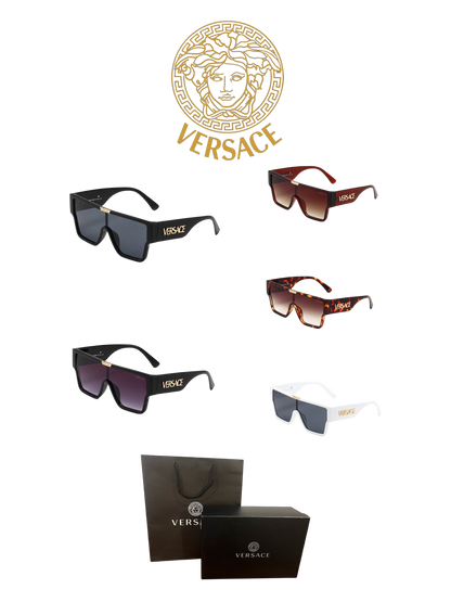 VERSACE OVERSIZED SHIELD SUNGLASSES – FULL SET – 1:1 HIGH END