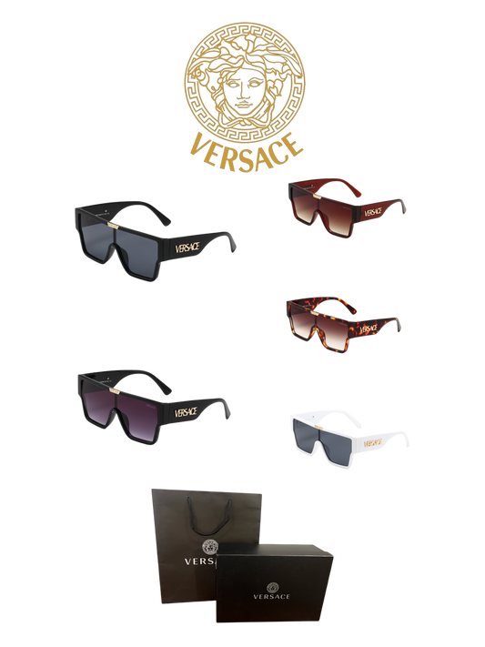VERSACE OVERSIZED SHIELD SUNGLASSES – FULL SET – 1:1 HIGH END
