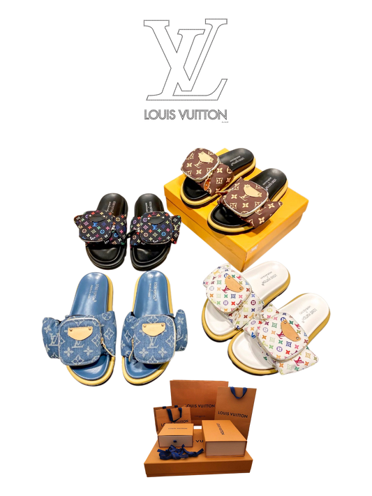 LOUIS VUITTON POOL PILLOW SANDALS – FULL SET – 1:1 HIGH END