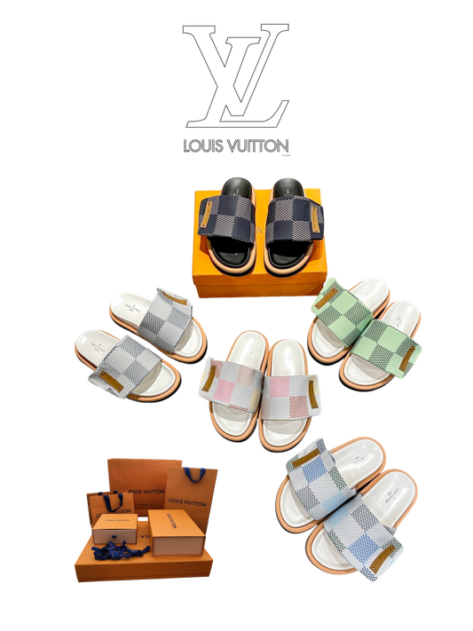 LOUIS VUITTON POOL PILLOW COMFORT DAMIER SANDALS – FULL SET – 1:1 HIGH END