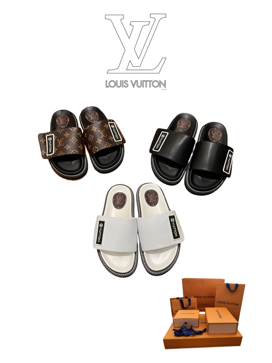 LOUIS VUITTON SUNSET MULE SANDALS – FULL SET – 1:1 HIGH END
