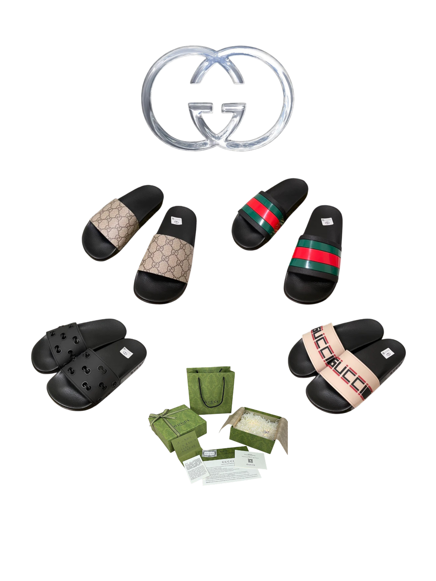 GUCCI WATERFRONT MONOGRAM MULE – FULL SET – 1:1 HIGH END