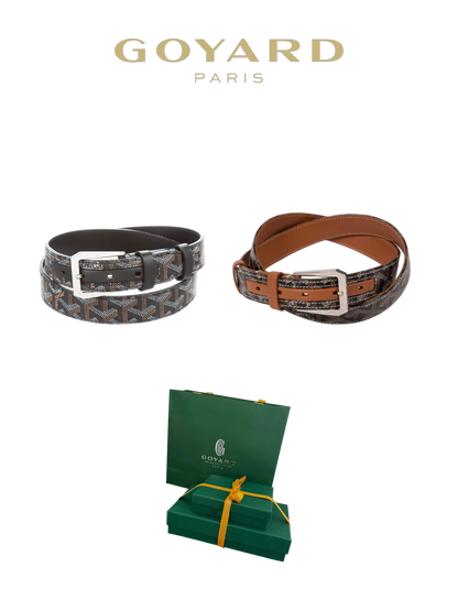 GOYARD GOYARDINE LEATHER BELT – FULL SET – 1:1 HIGH END