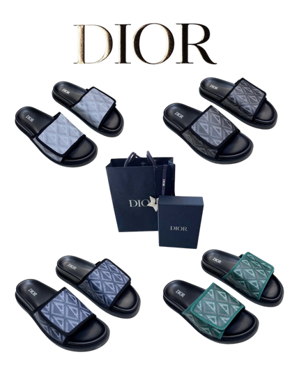 DIOR D-WANDER SLIDES – OBLIQUE JACQUARD – FULL SET – 1:1 HIGH END