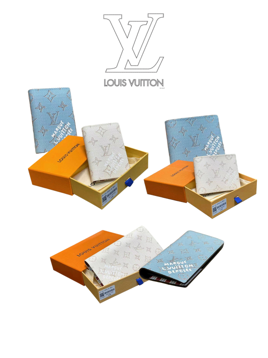 LOUIS VUITTON SUPER LUCKY DAY COLLECTION – POCKET ORGANIZER, MULTIPLE WALLET & BRAZZA WALLET – FULL SET – 1:1 HIGH END
