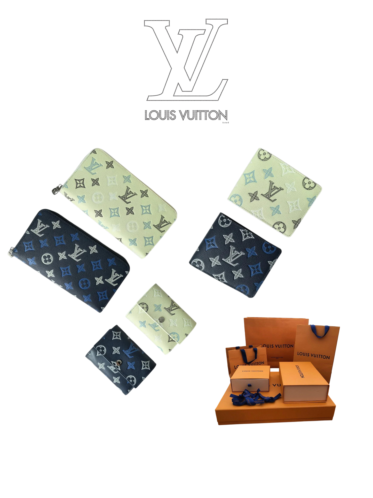 LOUIS VUITTON MONOGRAM SHADOW WALLET COLLECTION – ZIPPY, VICTOR & MULTIPLE – FULL SET – 1:1 HIGH END