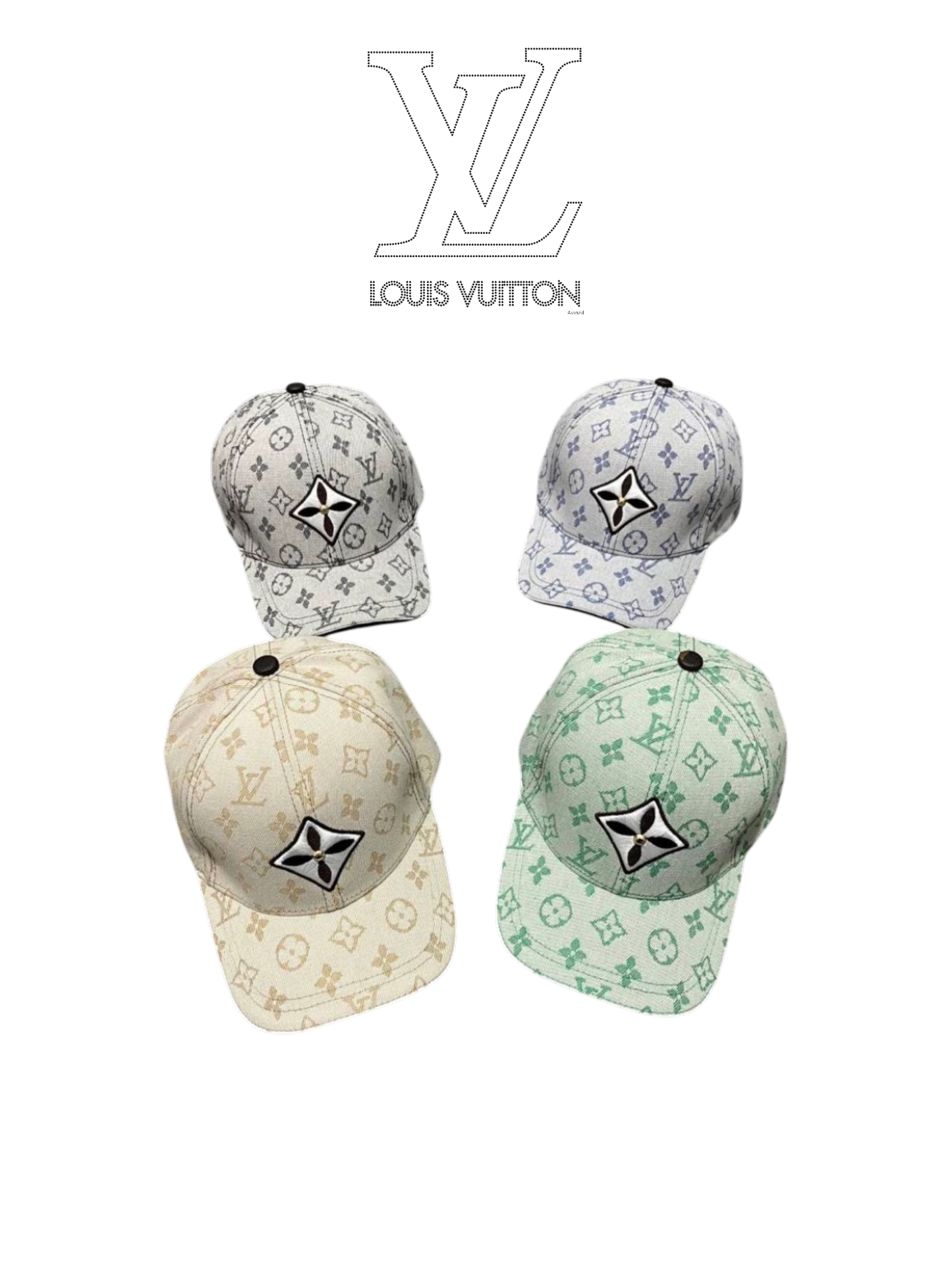 LOUIS VUITTON MONOGRAM FLOWER BASEBALL CAP – ALL-OVER MONOGRAM PATTERN – 1:1 HIGH END