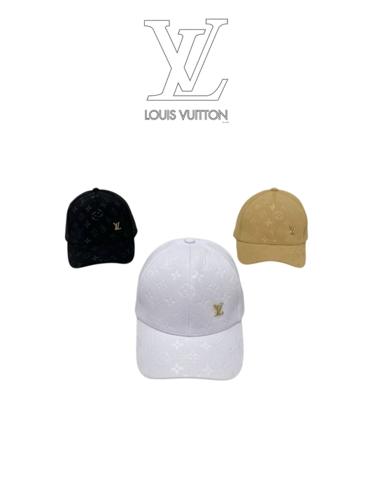 LOUIS VUITTON MONOGRAM LV BASEBALL CAP – GOLD LV LOGO – 1:1 HIGH END