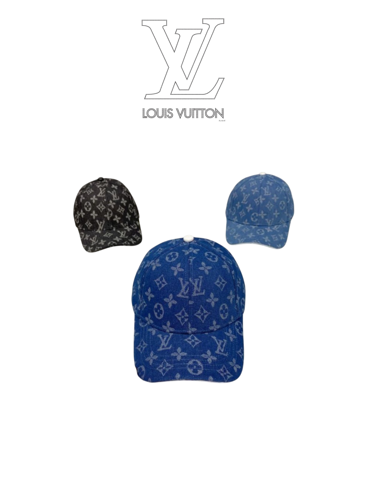 LOUIS VUITTON MONOGRAM DENIM BASEBALL CAP – DARK BLUE / BLACK / JEANS – 1:1 HIGH END