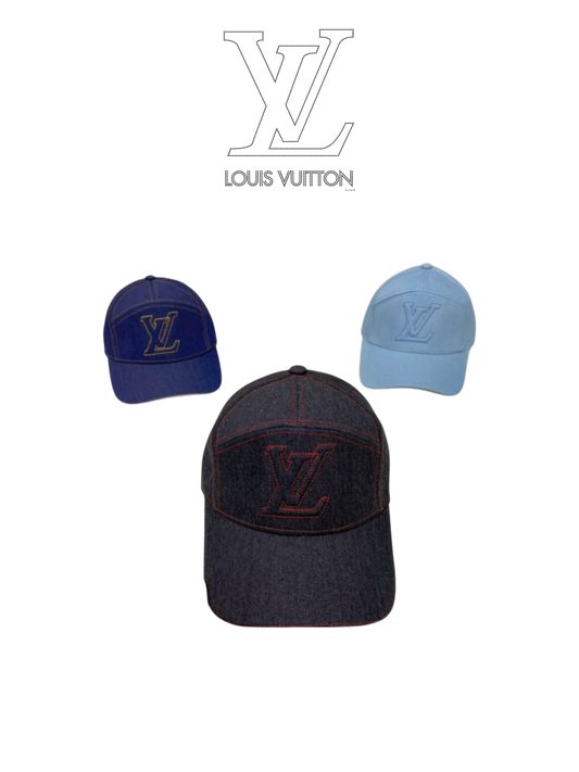 LOUIS VUITTON DENIM LV BASEBALL CAP – DARK BLUE / LIGHT BLUE / BLACK DENIM – 1:1 HIGH END