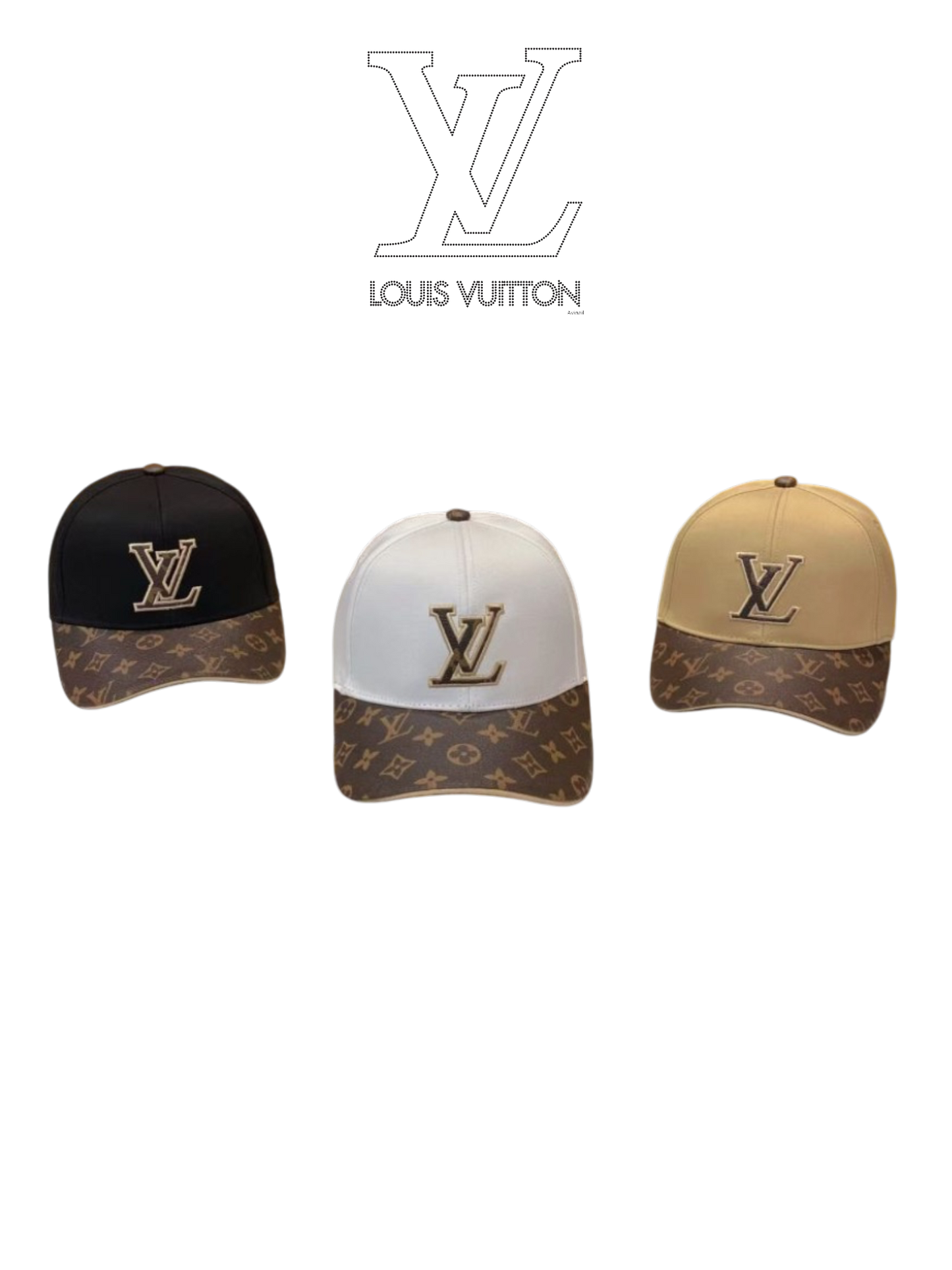 LOUIS VUITTON MONOGRAM BASEBALL CAP – BLACK / WHITE / BEIGE – 1:1 HIGH END