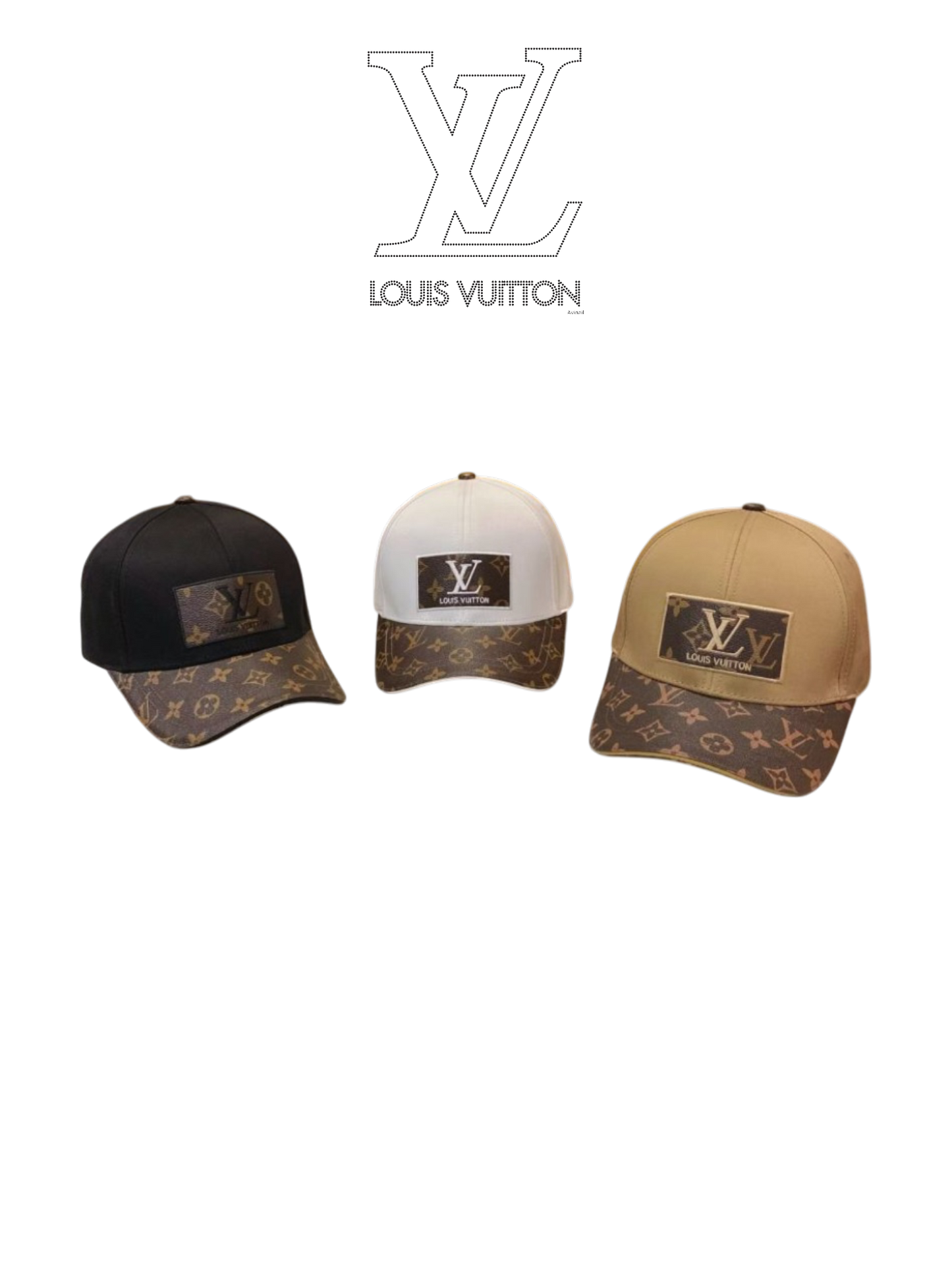 LOUIS VUITTON PATCH MONOGRAM CANVAS BRIM BASEBALL CAP – 1:1 HIGH END