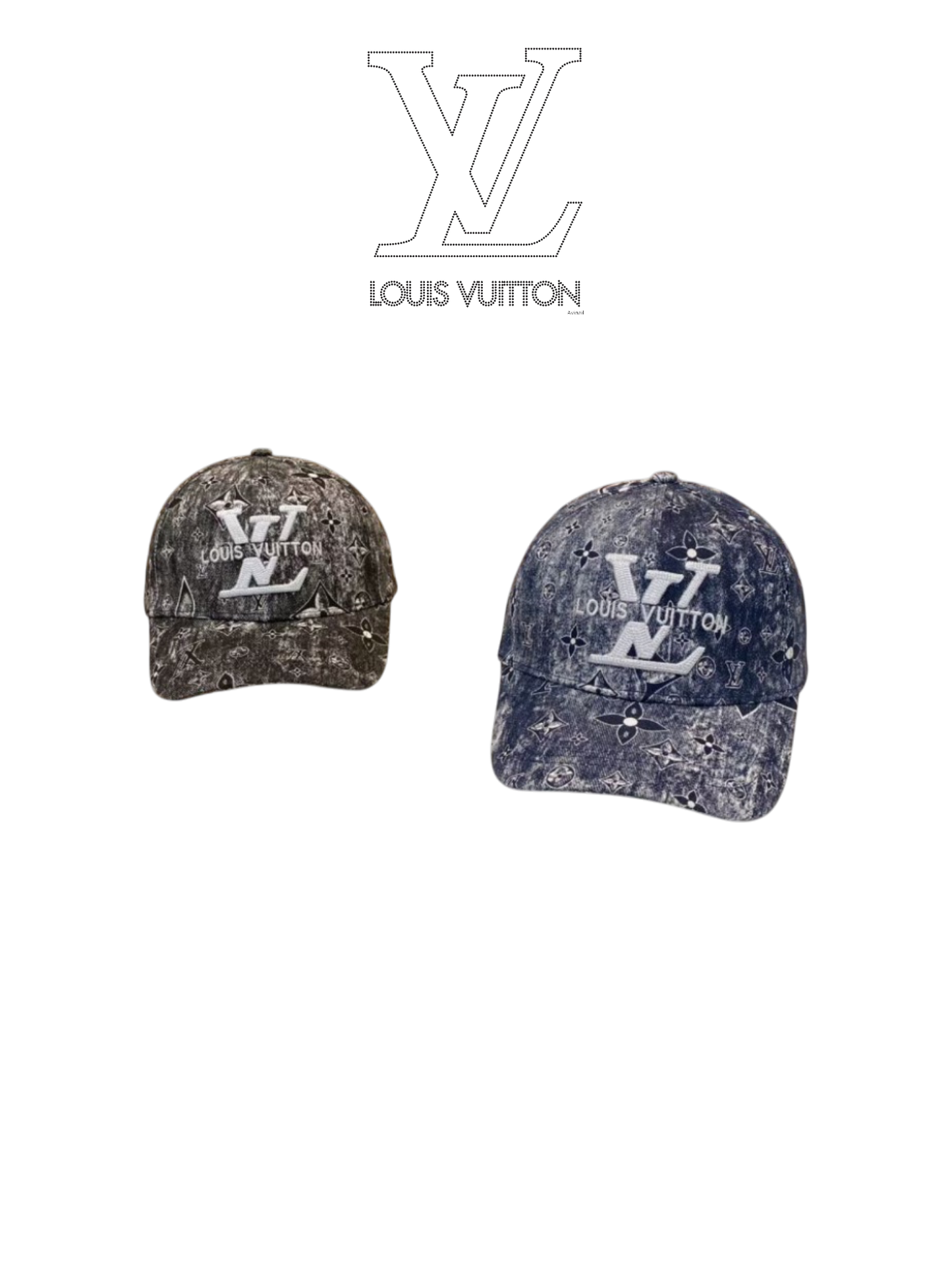 LOUIS VUITTON MONOGRAM WASHED DENIM BASEBALL CAP – BLUE / BLACK – 1:1 HIGH END