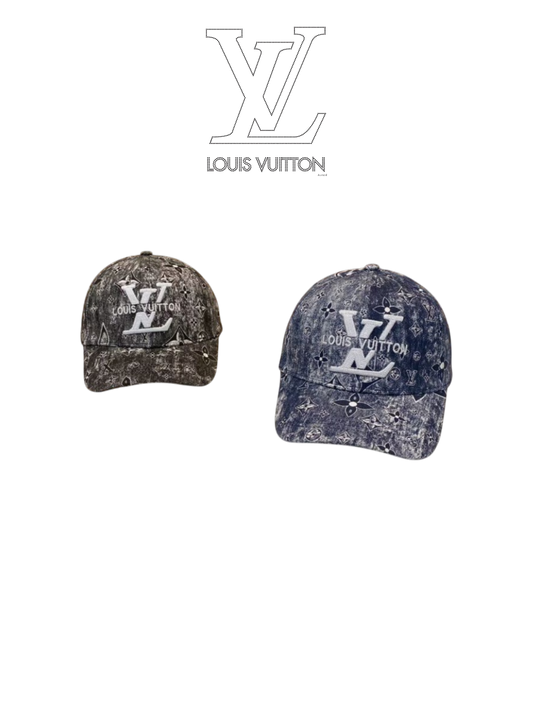 LOUIS VUITTON MONOGRAM WASHED DENIM BASEBALL CAP – BLUE / BLACK – 1:1 HIGH END