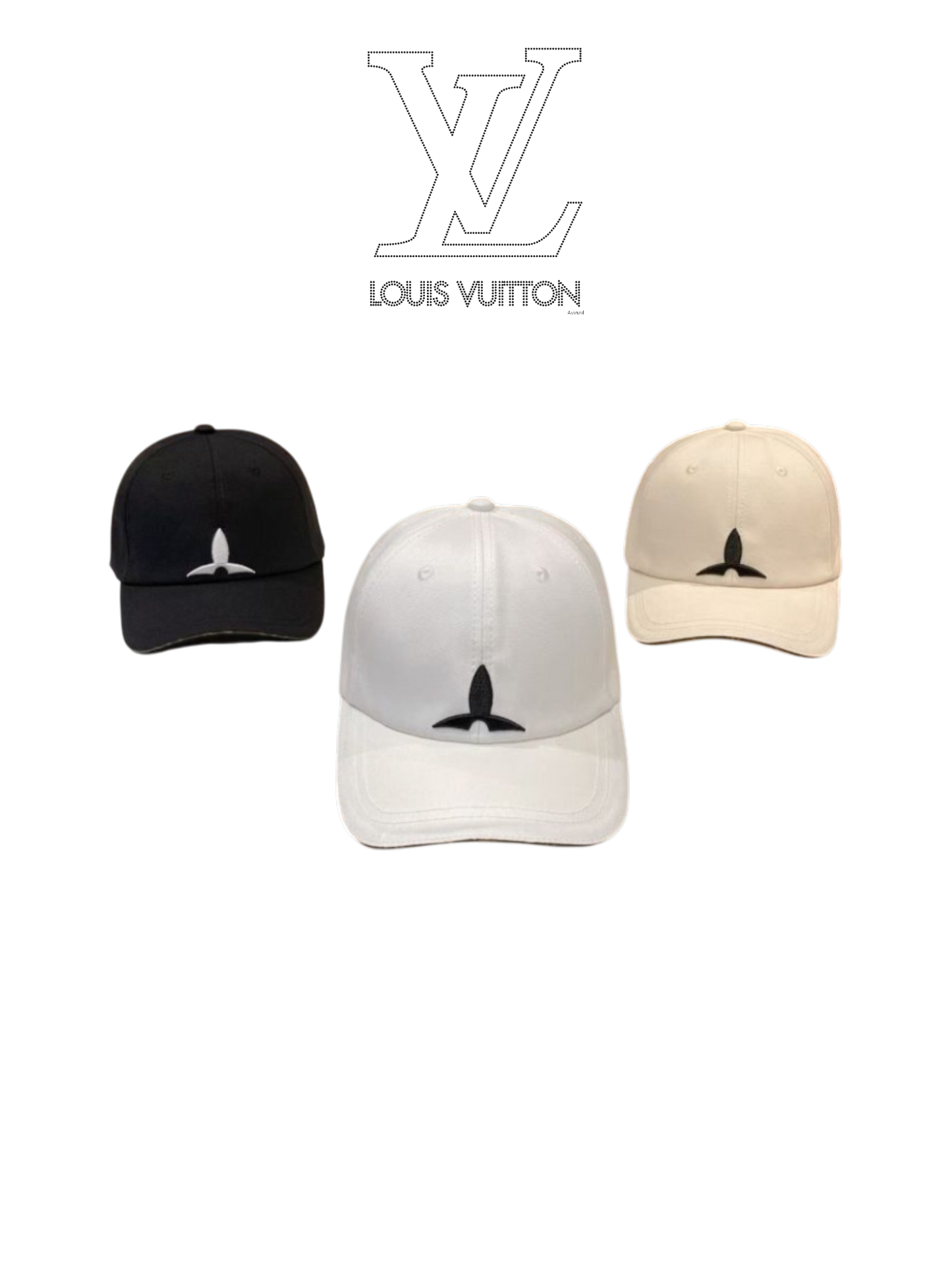 LOUIS VUITTON MONOGRAM FLOWER BASEBALL CAP – BLACK / WHITE / CREAM – 1:1 HIGH END
