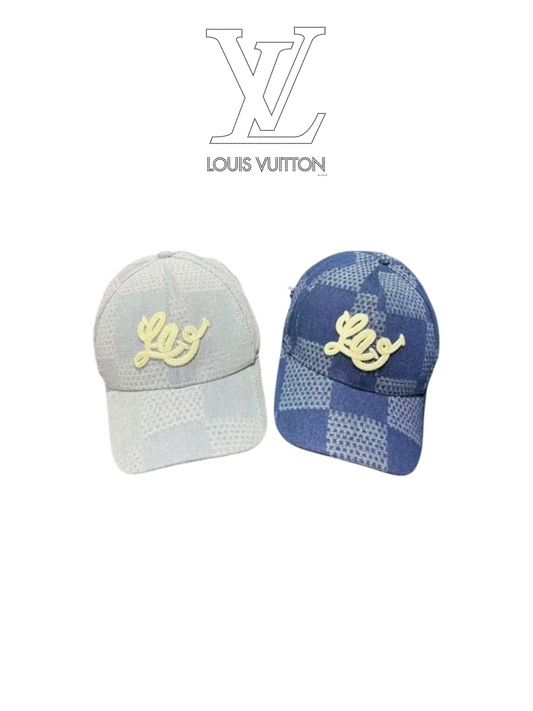LOUIS VUITTON DAMIER DENIM 3D BASEBALL CAP – BLUE / DARK BLUE  – 1:1 HIGH END