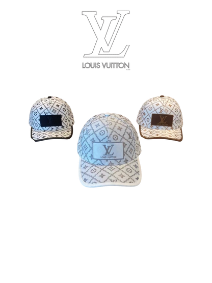 LOUIS VUITTON MONOGRAM PATCH BASEBALL CAP – WHITE / BLACK / BROWN  – 1:1 HIGH END