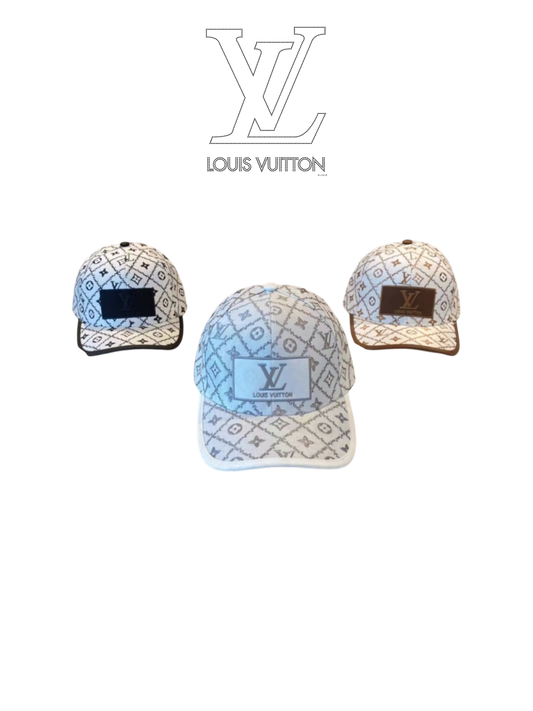 LOUIS VUITTON MONOGRAM PATCH BASEBALL CAP – WHITE / BLACK / BROWN  – 1:1 HIGH END
