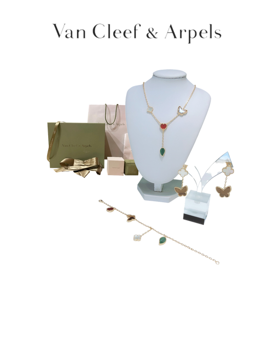 VAN CLEEF&ARPELS BUTTERFLY NECKLACE/BRACELET/EARINGS – Full Set  - 1:1 HIGH END