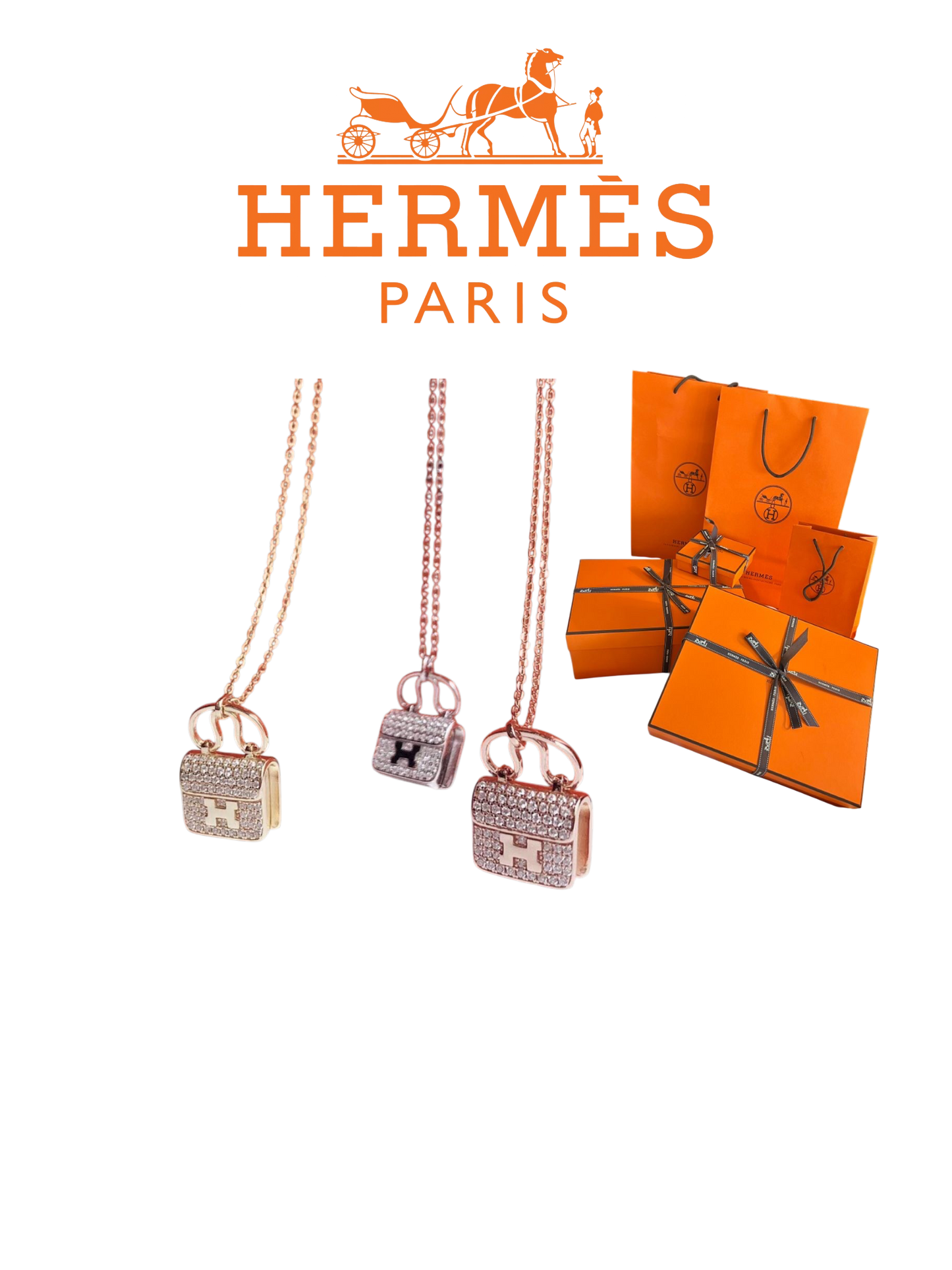 HERMÈS Amulettes Constance NECKLACE – Full Set  - 1:1 HIGH END