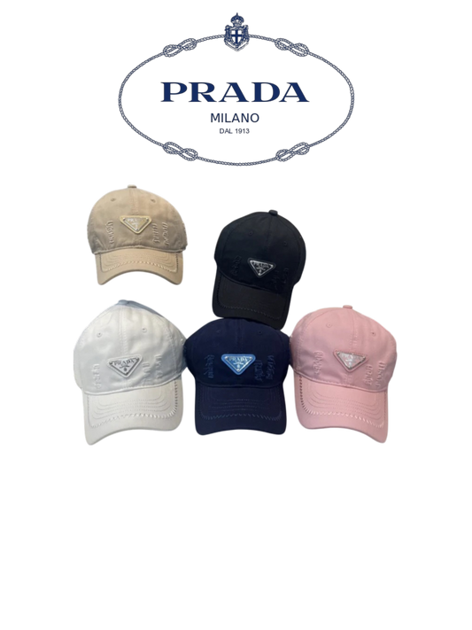 PRADA DISTRESSED DENIM BASEBALL CAP – 1:1 HIGH END