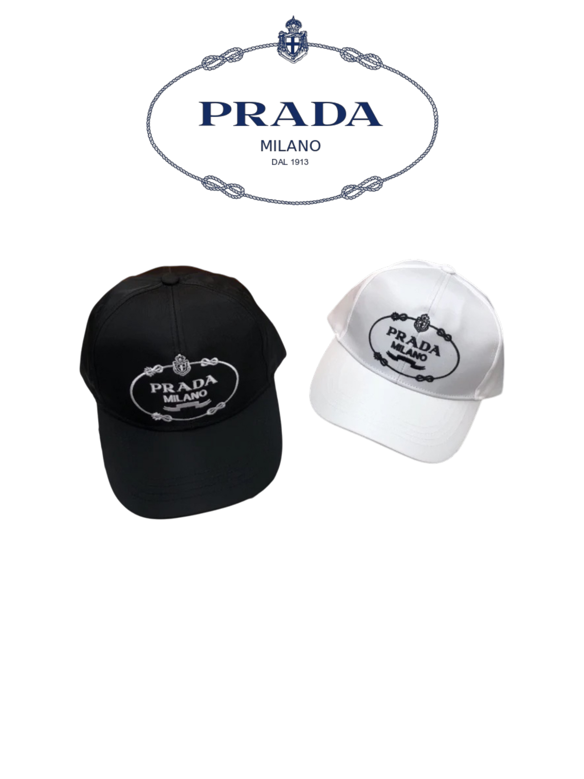 PRADA RE-NYLON EMBROIDERED LOGO BASEBALL CAP – FULL SET – 1:1 HIGH END