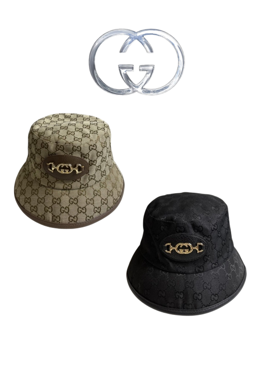 GUCCI HORSEBIT GG CANVAS BUCKET HAT – BEIGE / EBONY / BLACK – 1:1 HIGH END