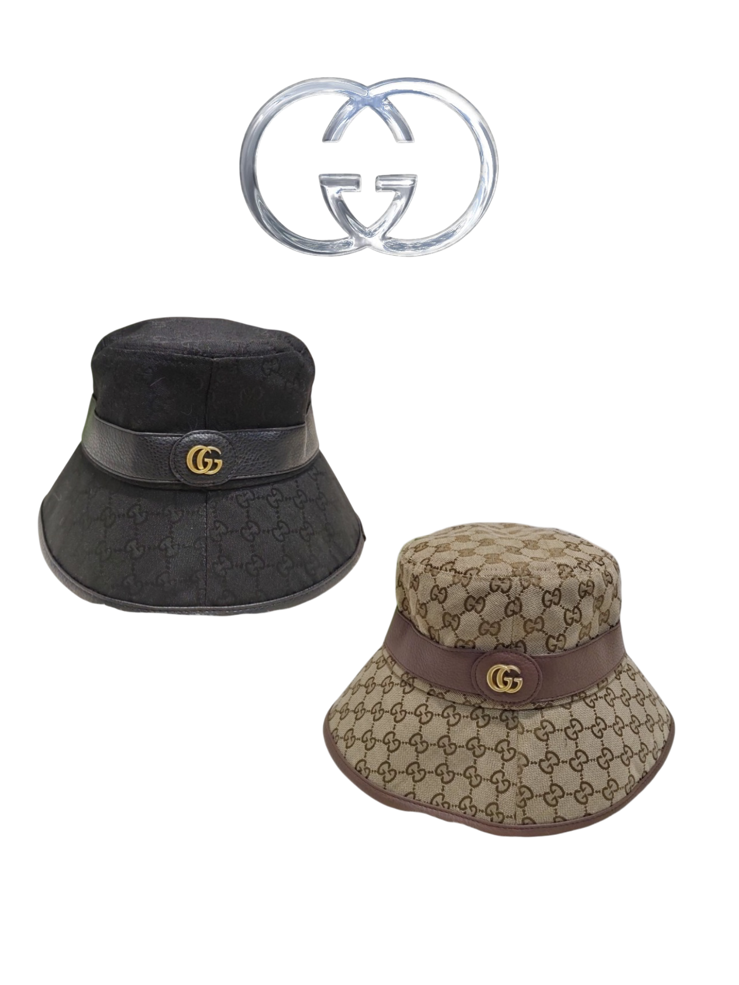 GUCCI GG CANVAS DOUBLE G BUCKET HAT – BEIGE / EBONY / BLACK – 1:1 HIGH END