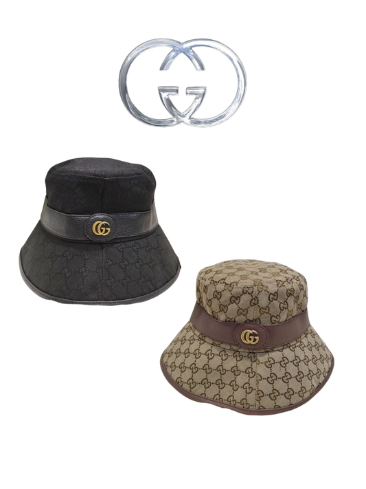GUCCI GG CANVAS DOUBLE G BUCKET HAT – BEIGE / EBONY / BLACK – 1:1 HIGH END