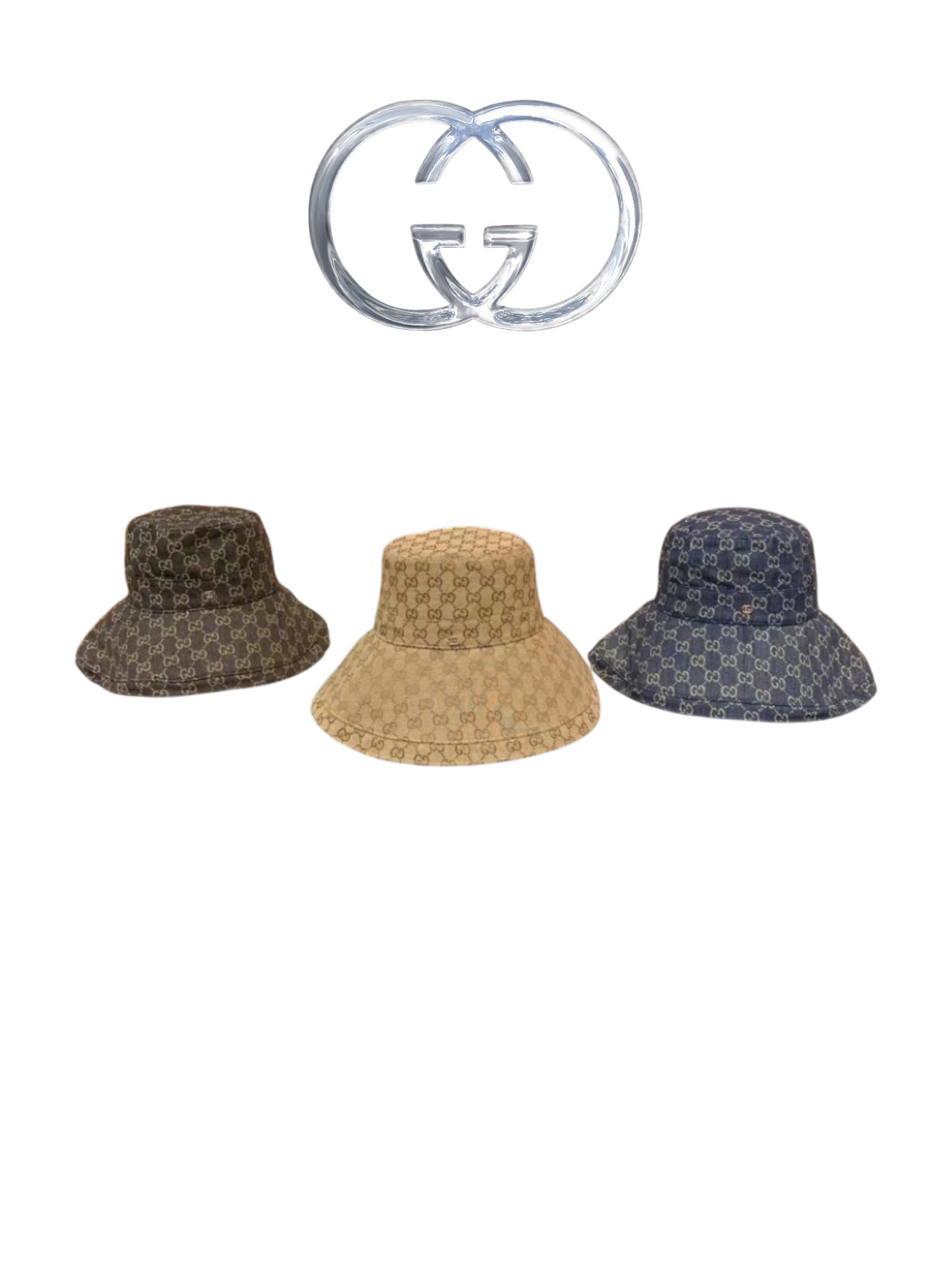 GUCCI GG WIDE-BRIM BUCKET HAT – BLACK / DARK GREY / BEIGE / EBONY / BLUE DENIM – 1:1 HIGH END