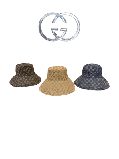 GUCCI GG WIDE-BRIM BUCKET HAT – BLACK / DARK GREY / BEIGE / EBONY / BLUE DENIM – 1:1 HIGH END
