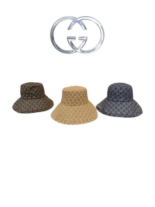GUCCI GG WIDE-BRIM BUCKET HAT – BLACK / DARK GREY / BEIGE / EBONY / BLUE DENIM – 1:1 HIGH END