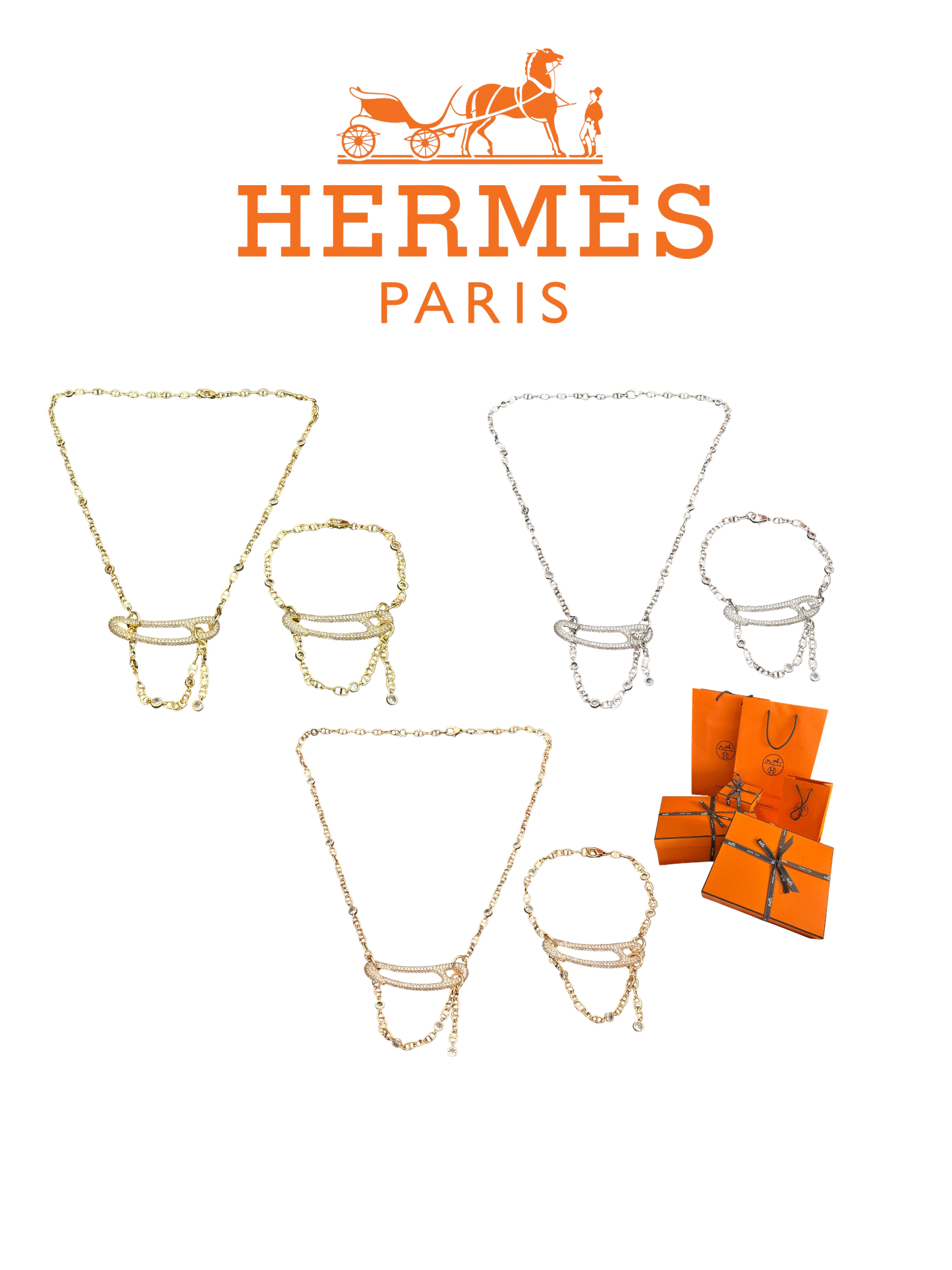 HERMÈS CHAINE D'ANCRE PUNK BRACELET/NECKLACE – Full Set  - 1:1 HIGH END
