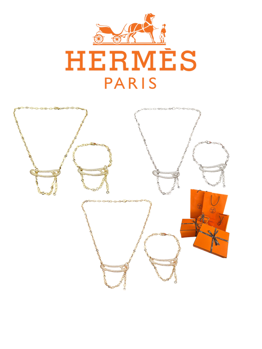 HERMÈS CHAINE D'ANCRE PUNK BRACELET/NECKLACE – Full Set  - 1:1 HIGH END