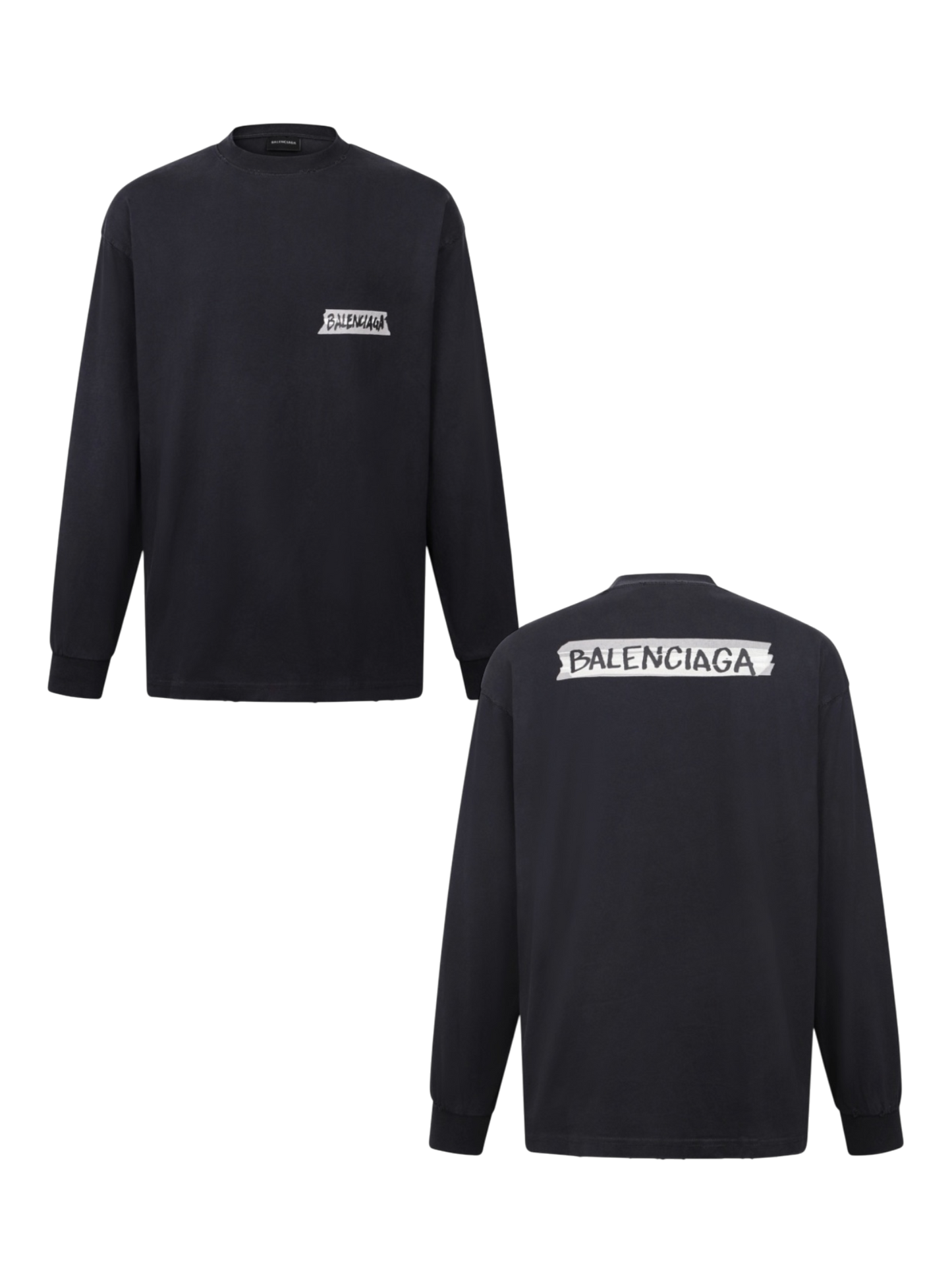 BALENCIAGA 26SS MASKING TAPE LONG SLEEVE T-SHIRT – 1:1 HIGH END