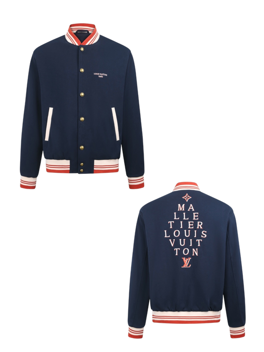 LOUIS VUITTON 26FW EMBROIDERED LOGO VARSITY JACKET – HIGH END