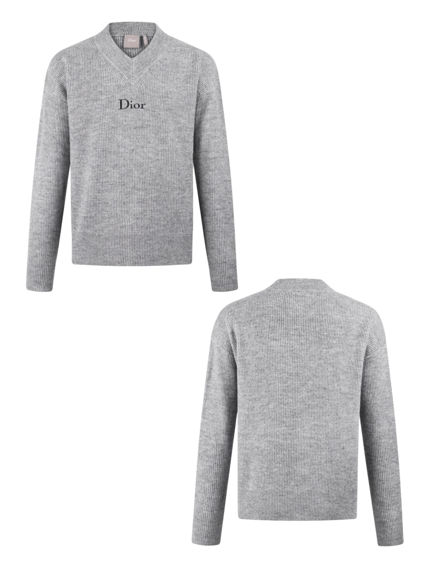 DIOR 26FW WOOL EMBROIDERED LOGO LOOSE KNIT SWEATER– HIGH END
