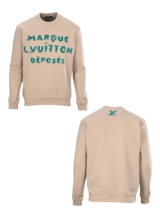 LOUIS VUITTON LV 26FW EMBROIDERED LOGO CREWNECK SWEATSHIRT– HIGH END