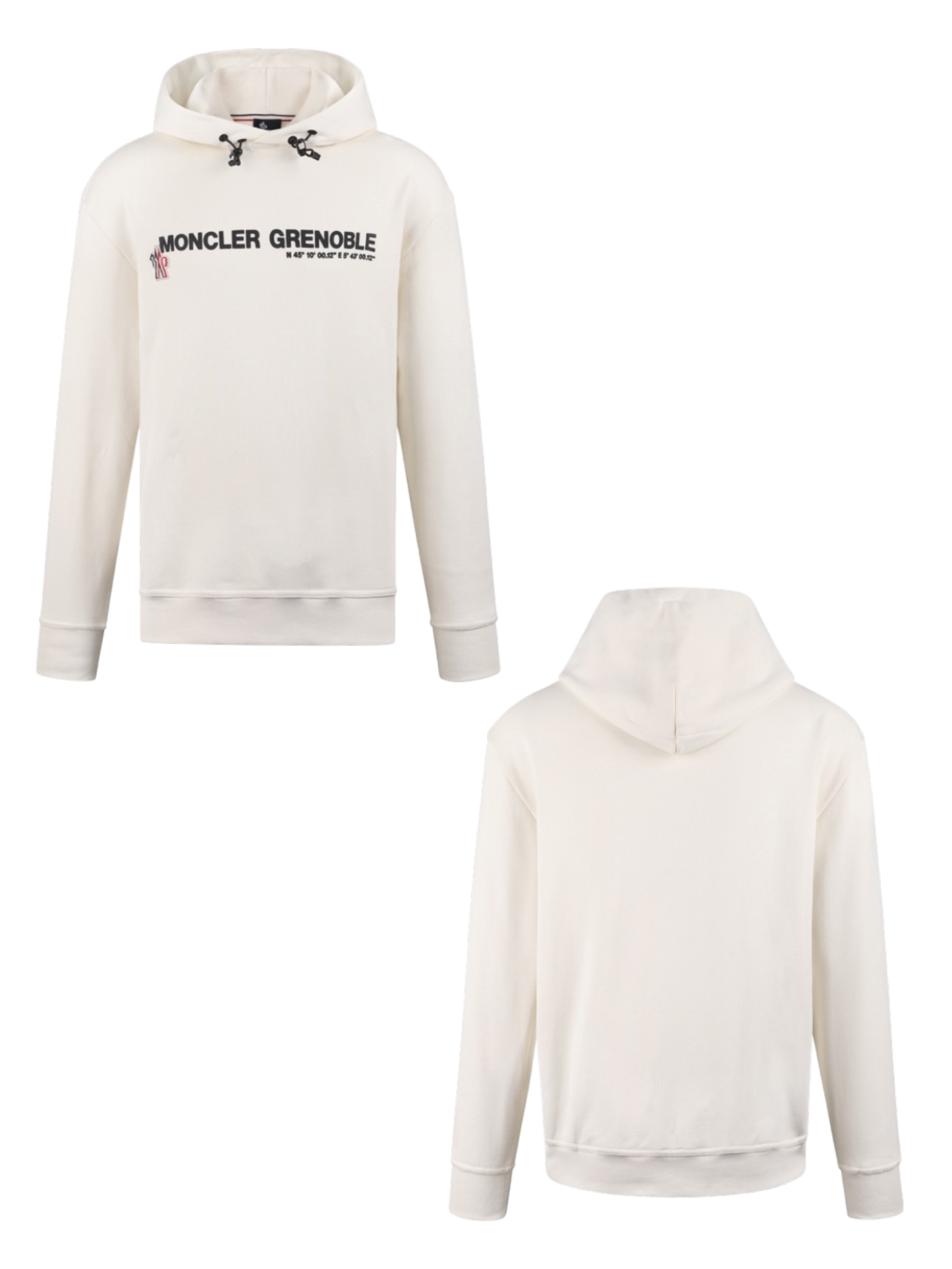 MONCLER 26FW PRINTED & EMBROIDERED LOGO COTTON HOODED SWEATSHIRT – HIGH END