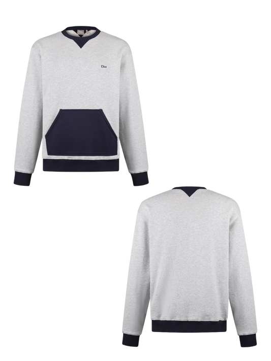 DIOR 26FW COTTON BLEND EMBROIDERED LOGO CREWNECK SWEATSHIRT – HIGH END