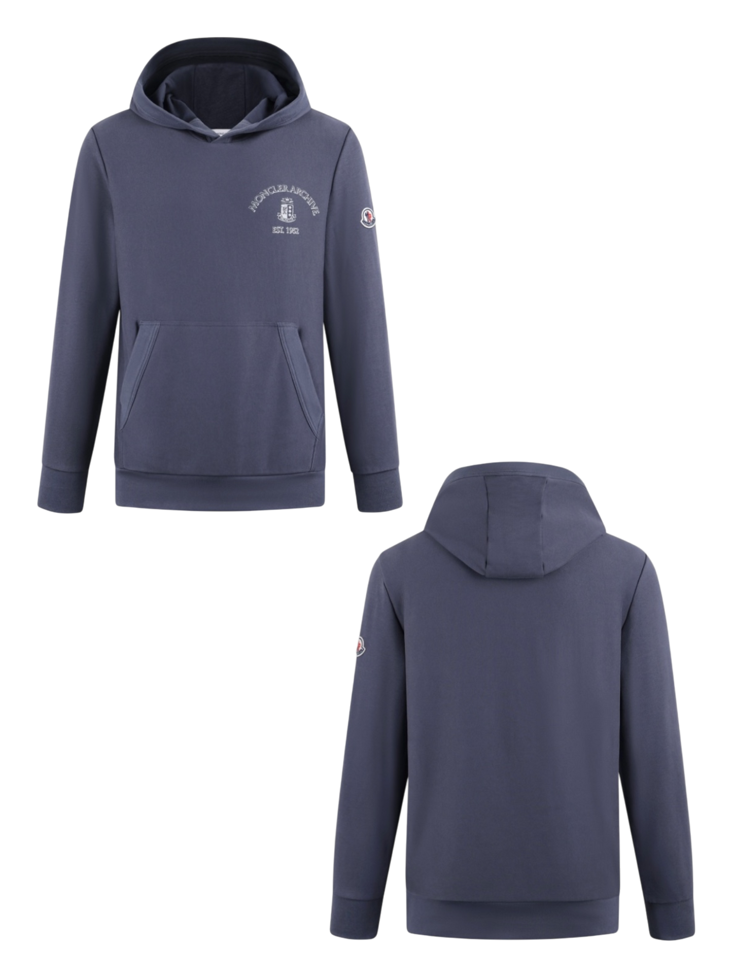 MONCLER 26FW ARCHIVE PRINTED & EMBROIDERED LOGO COTTON HOODED SWEATSHIRT – HIGH END