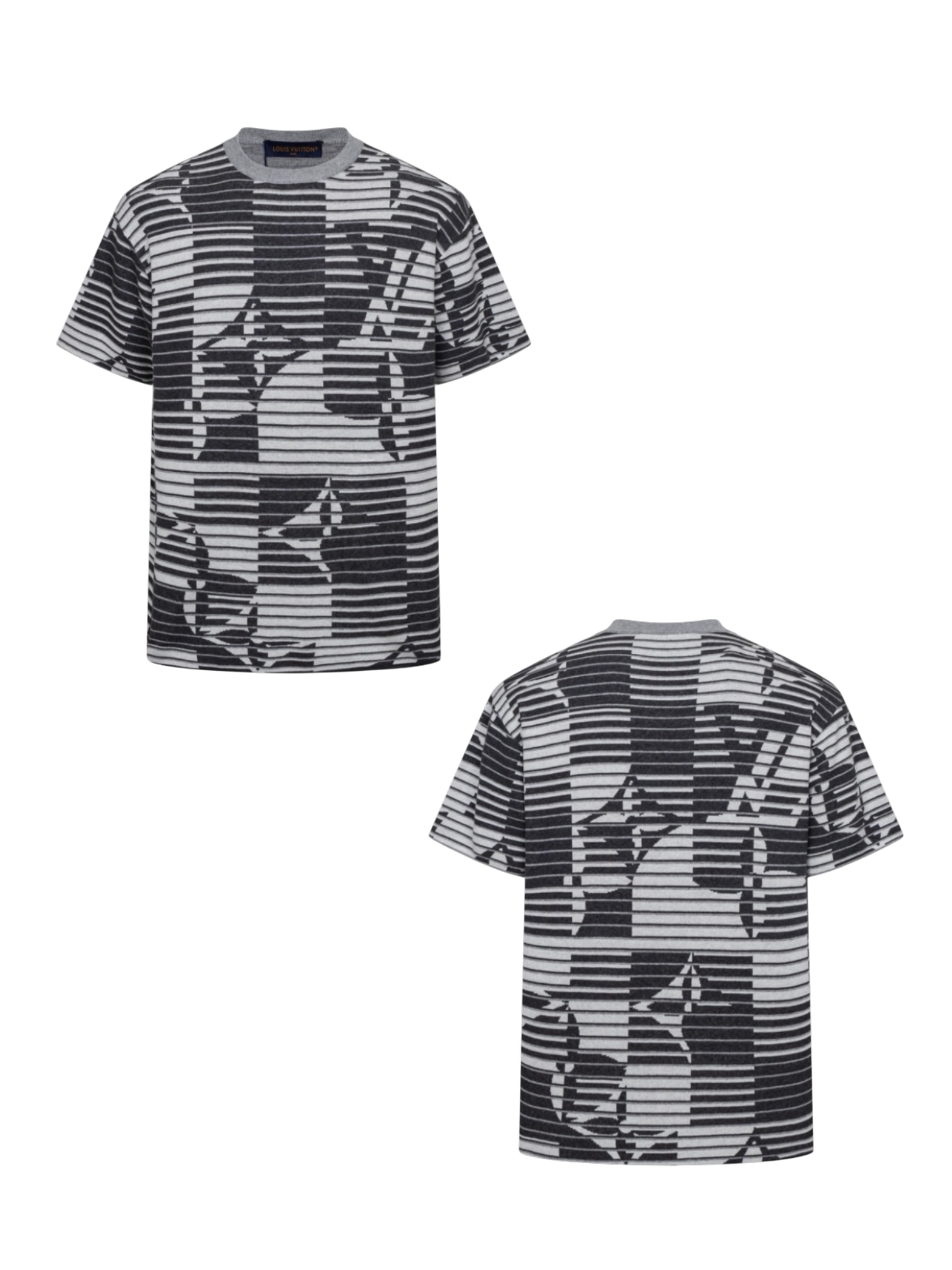 LOUIS VUITTON 26FW ILLUSION MONOGRAM STRIPED KNIT SHORT-SLEEVE – HIGH END