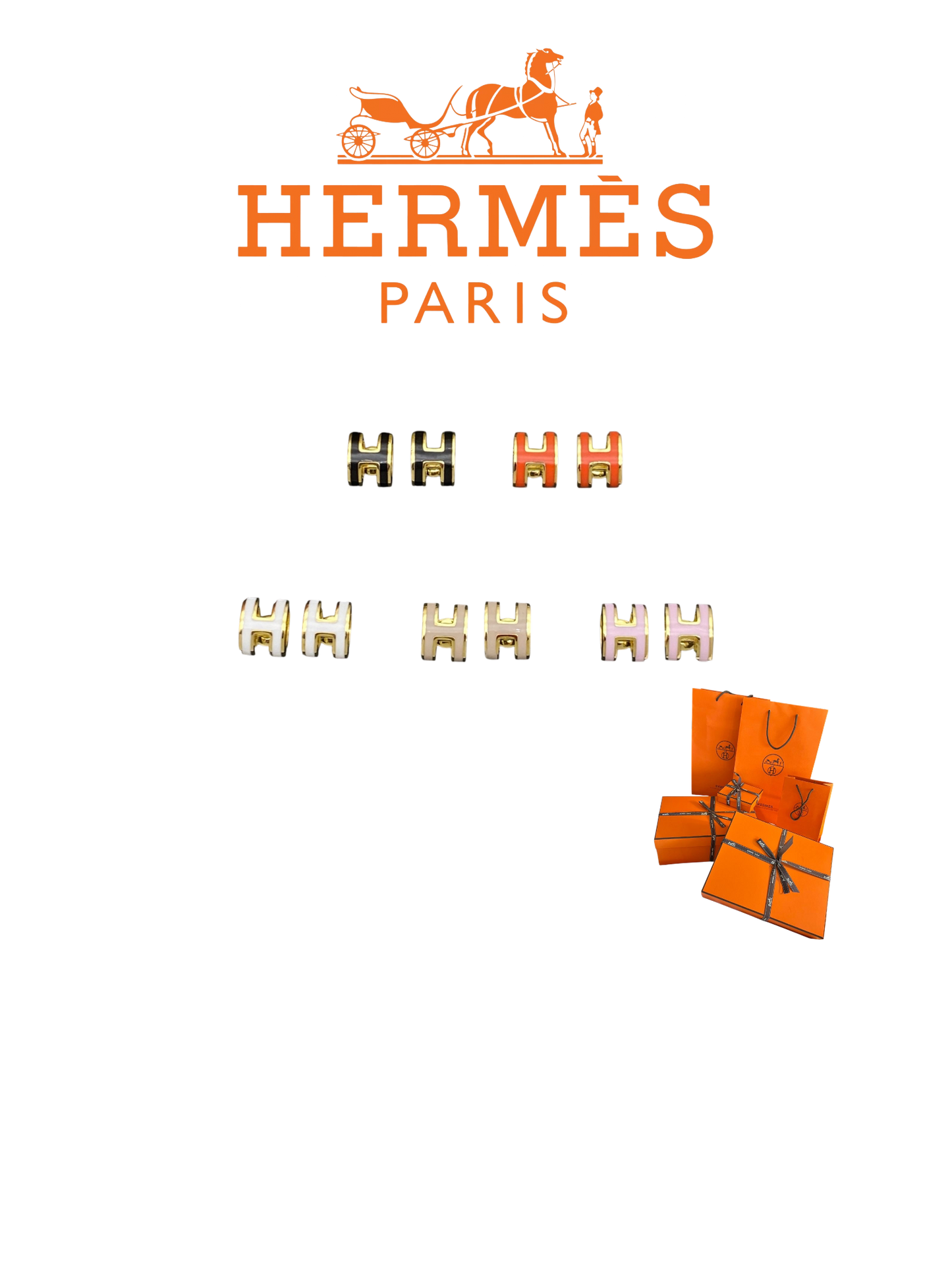 HERMÈS HINI POP H EARINGS – Full Set  - 1:1 HIGH END