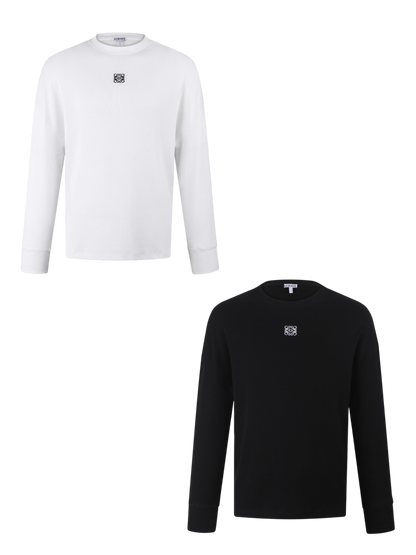 LOEWE EMBROIDERED ANAGRAM LONG SLEEVE T-SHIRT – 1:1 HIGH END