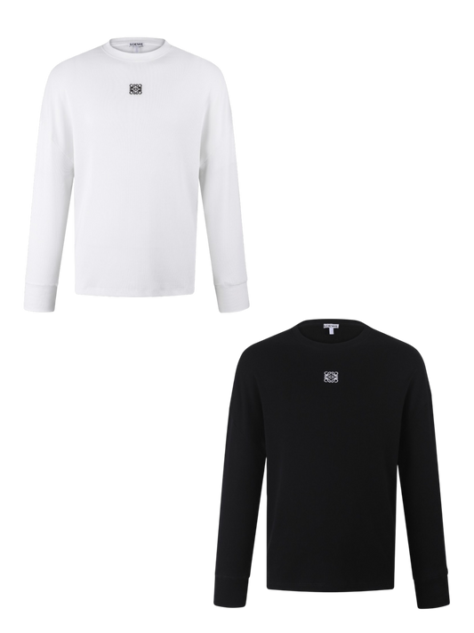 LOEWE EMBROIDERED ANAGRAM LONG SLEEVE T-SHIRT – 1:1 HIGH END