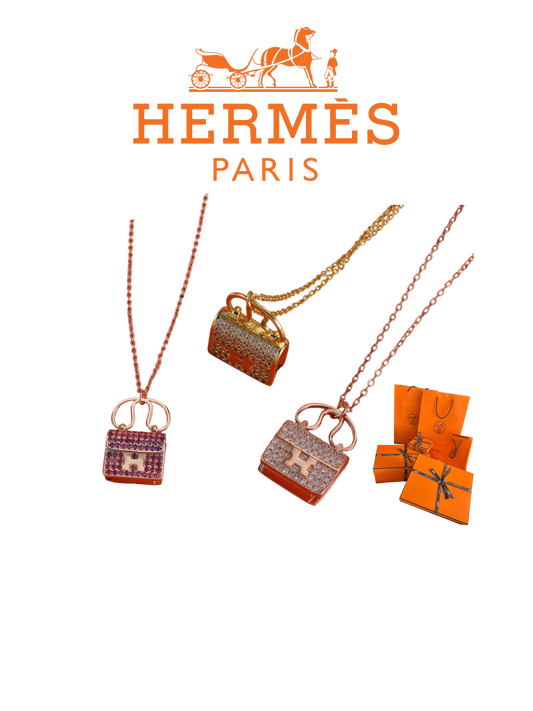 HERMÈS AMULETTES CONSTRANCE PENDANT NECKLACE – Full Set - 1:1 HIGH END