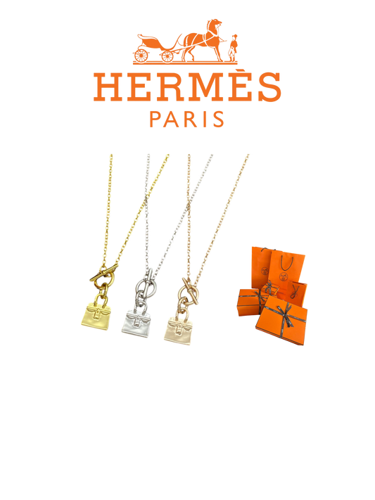 HERMÈS AMULETTES BIRKIN PENDANT NECKLACE – Full Set - 1:1 HIGH END